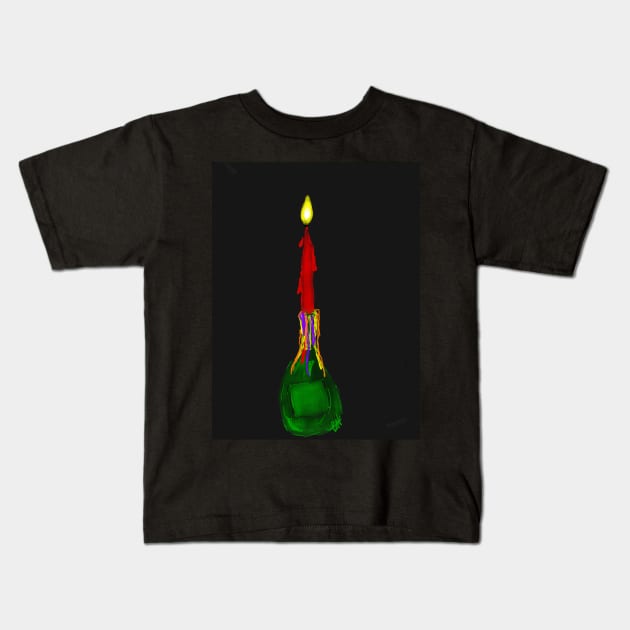 Candle bottle Kids T-Shirt by DancingCreek